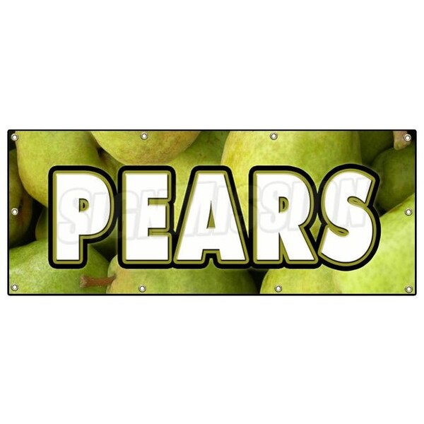 PEARS BANNER SIGN fresh picked fruit stand farm produce farmers market